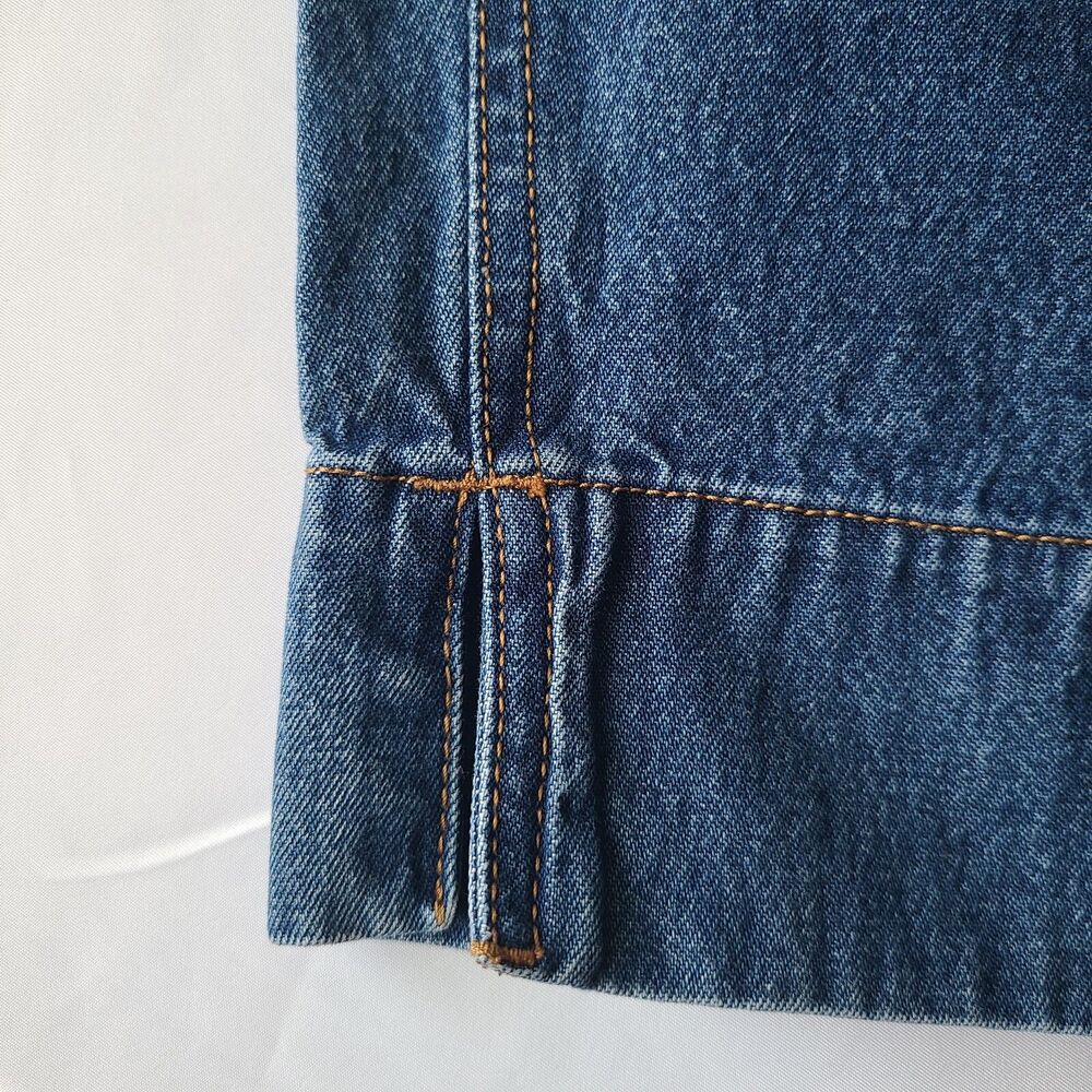VTG 90s Womens Sz 18 Carpenter Denim Capri Pants High Rise Cropped Utility Jeans - Picture 5 of 6